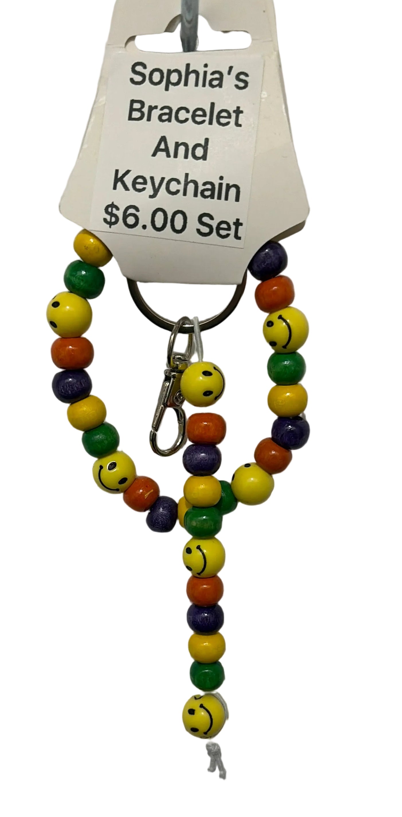 Multicolor kids bracelet and keychain