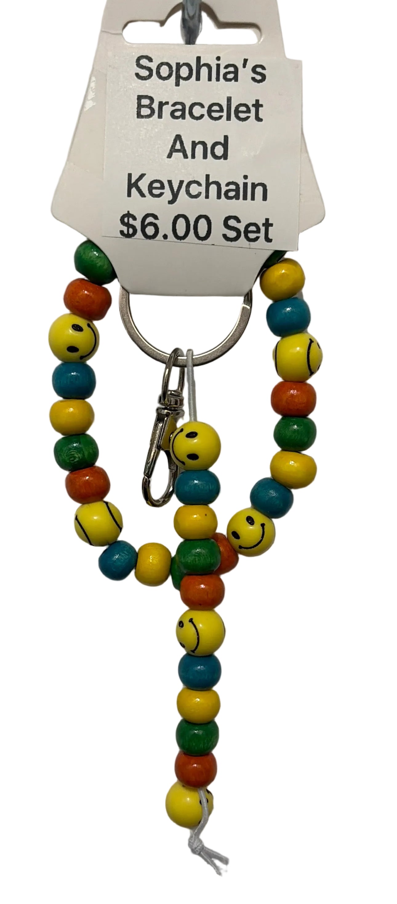 Multicolor bracelet and keychain (kids)