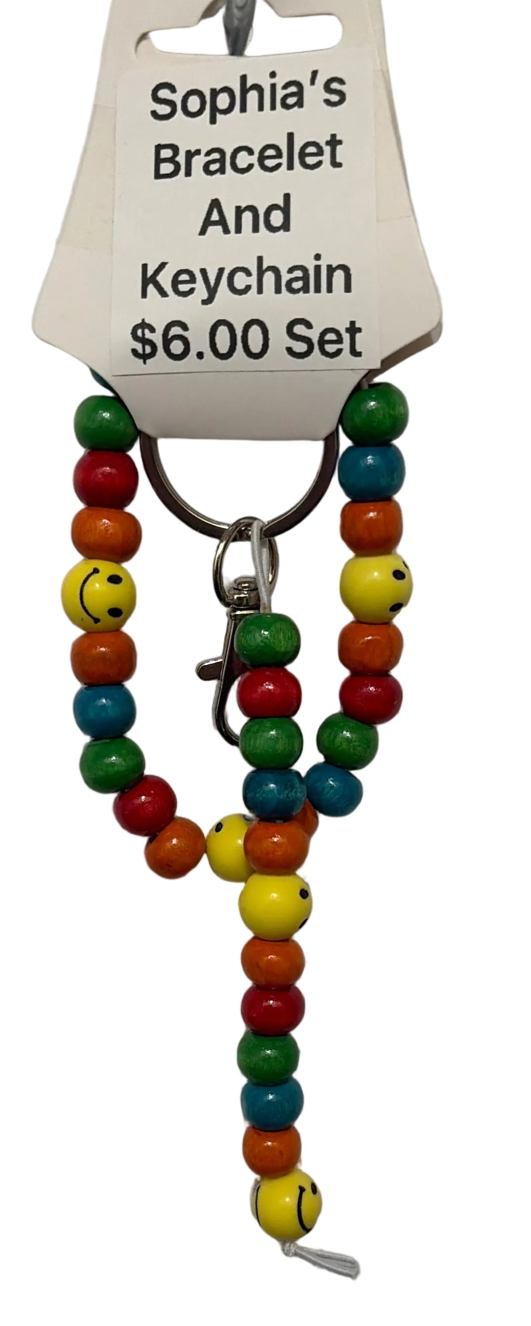 Multicolor bracelet and keychain (kids)