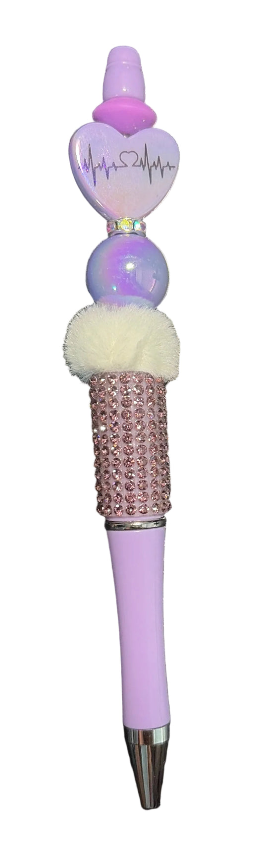 Purple heartbeat pen