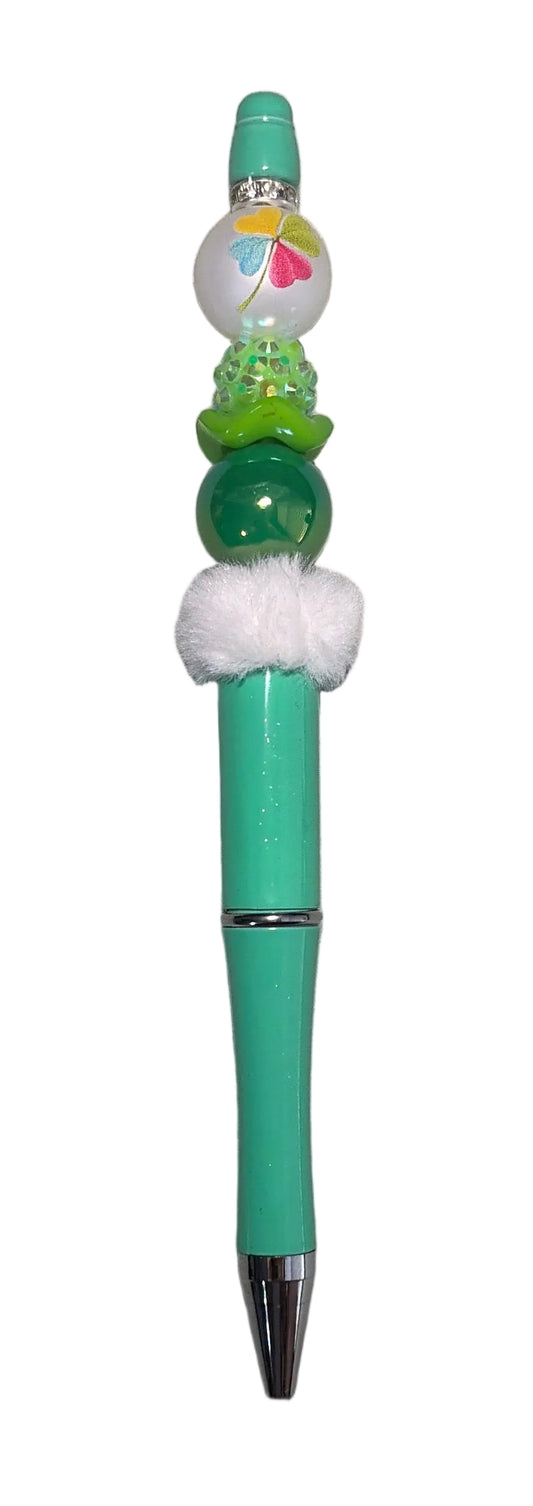 Green 4 leaf clover pen