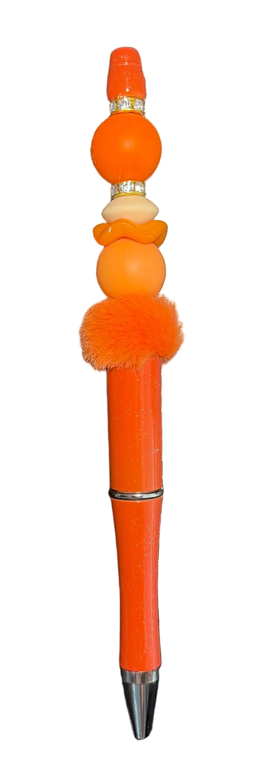 Orange beaded pen