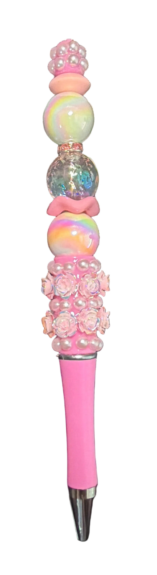 Pink beaded pen