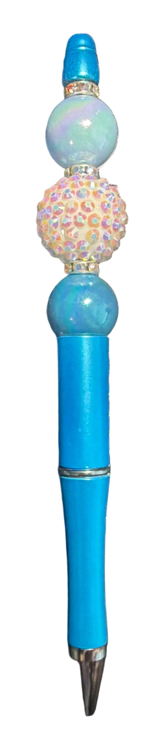Blue beaded pen