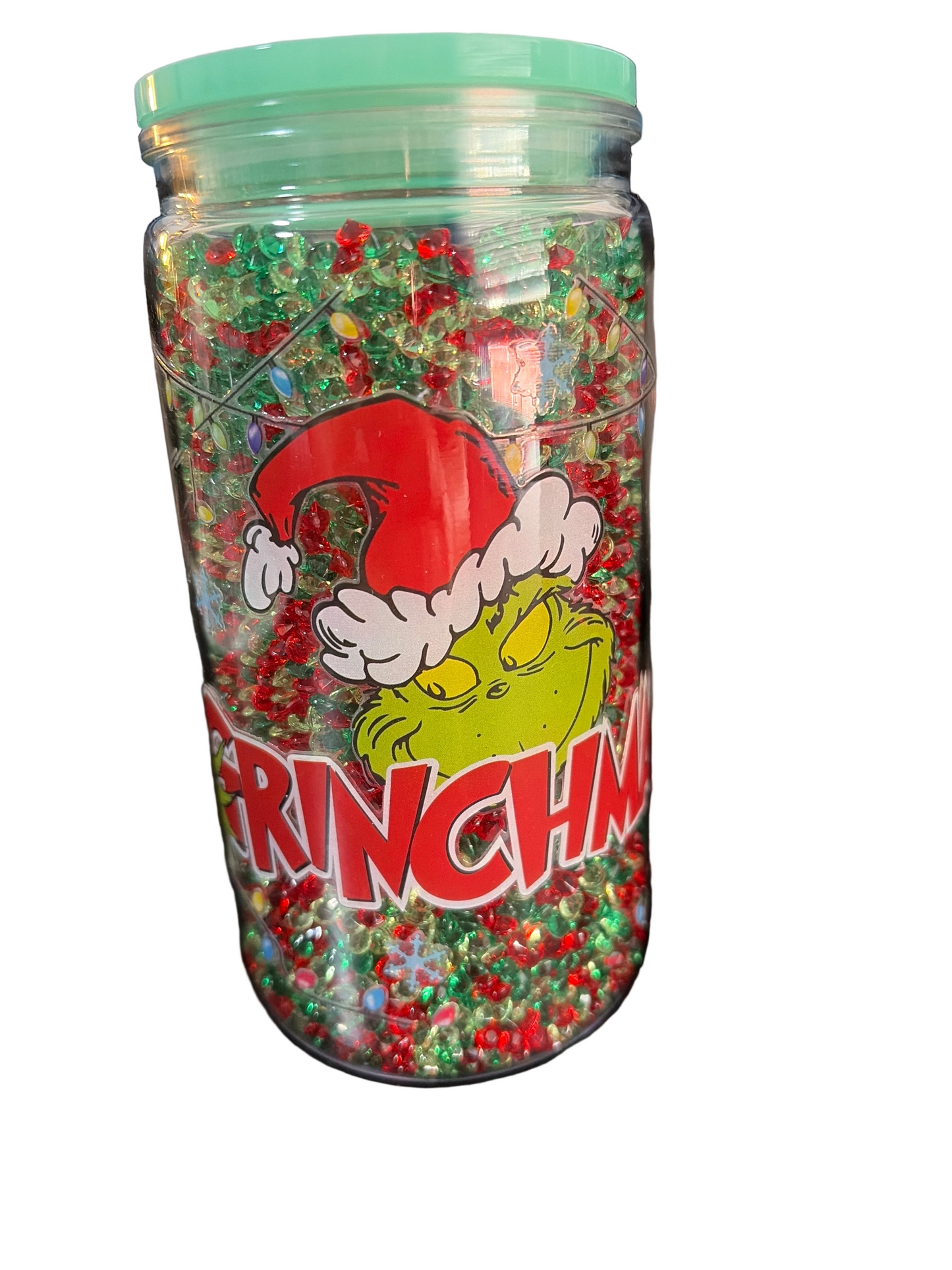 16oz acrylic, filled with crystal diamonds!